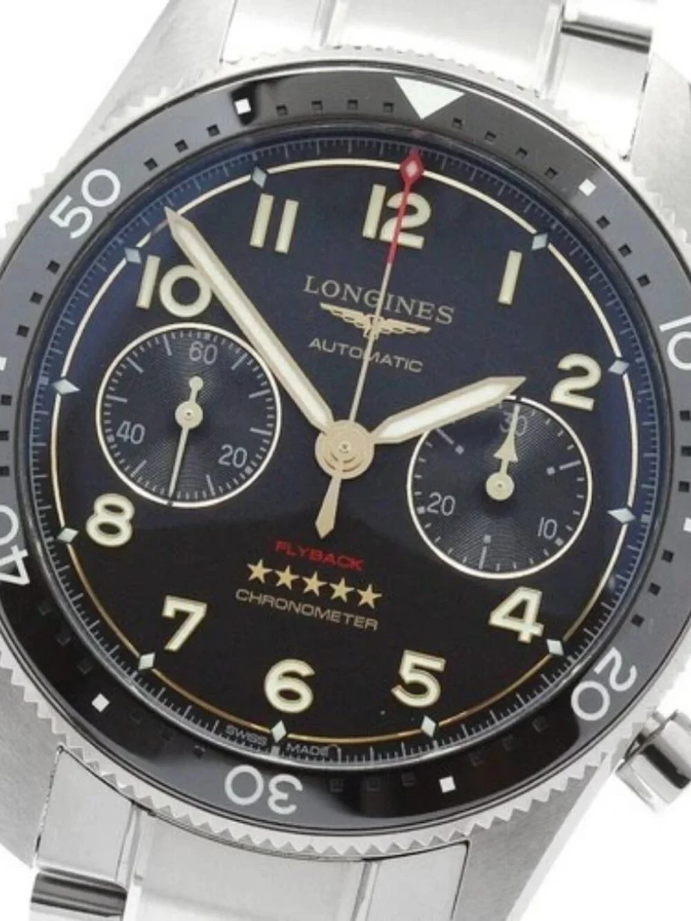 LONGINES spirit flyback L3.821.1.53.6 Titanium black Dial Automatic Men's_958665
